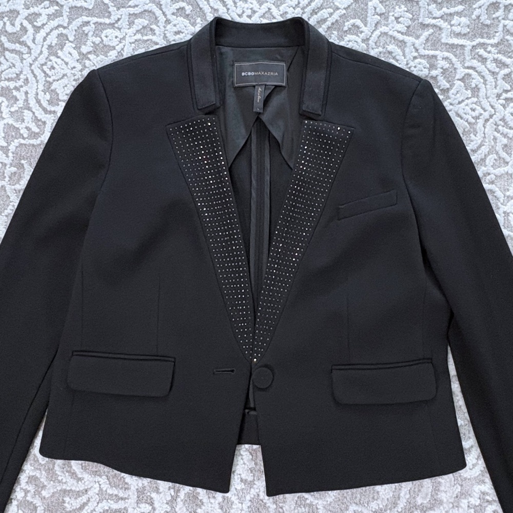 BCBGMaxAzria Natalia Cropped Studded Jacket - Picture 5 of 11